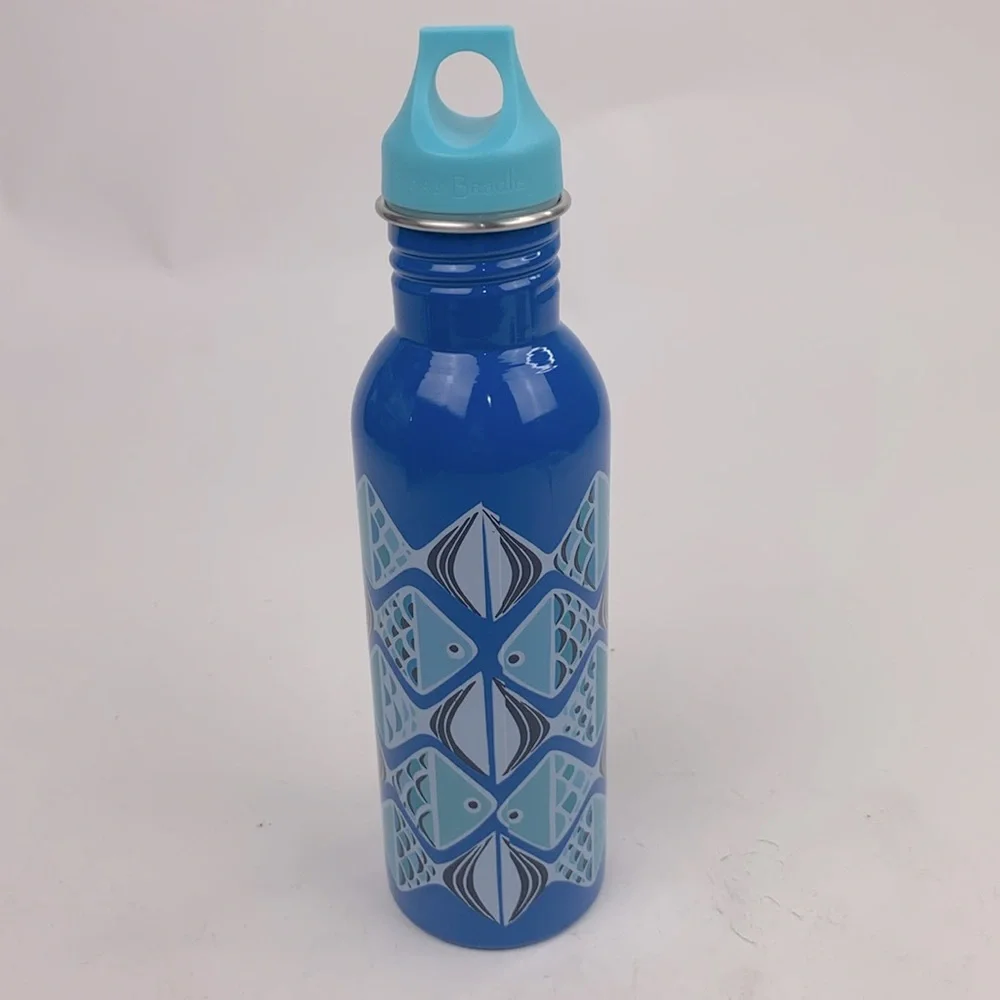 Vera Bradley Aluminum Drinkware Tumbler Travel Cup Blue Fish